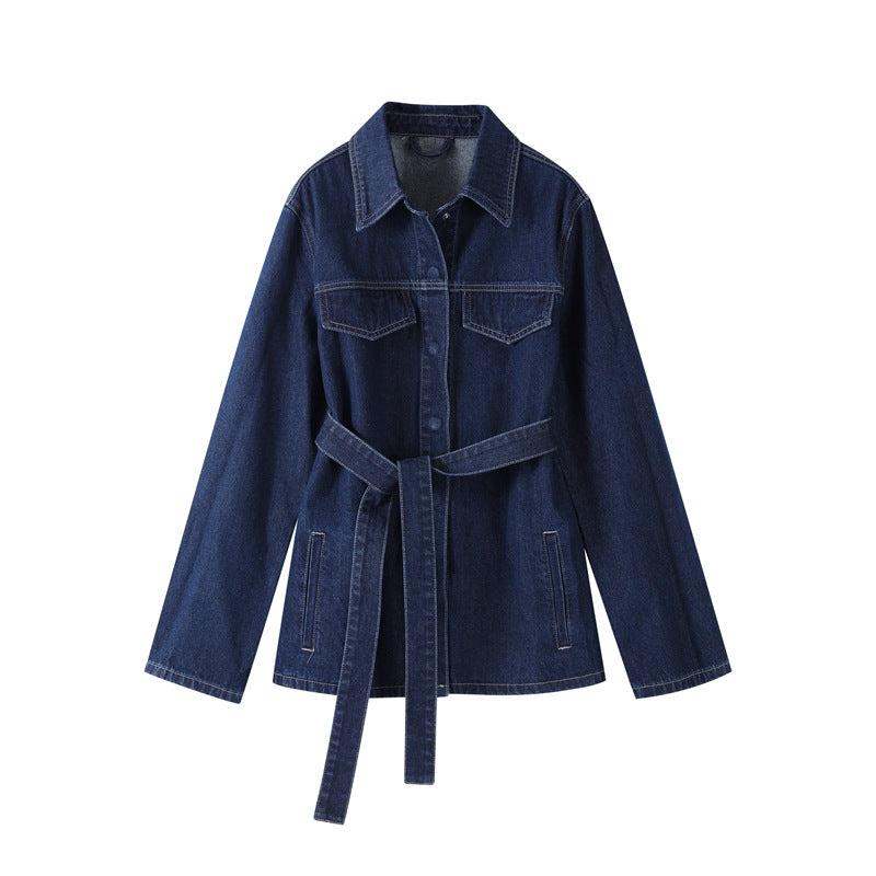 Damen Hoch taillierte Jeans mit weitem Bein und edler Verarbeitung Heidi-Mode