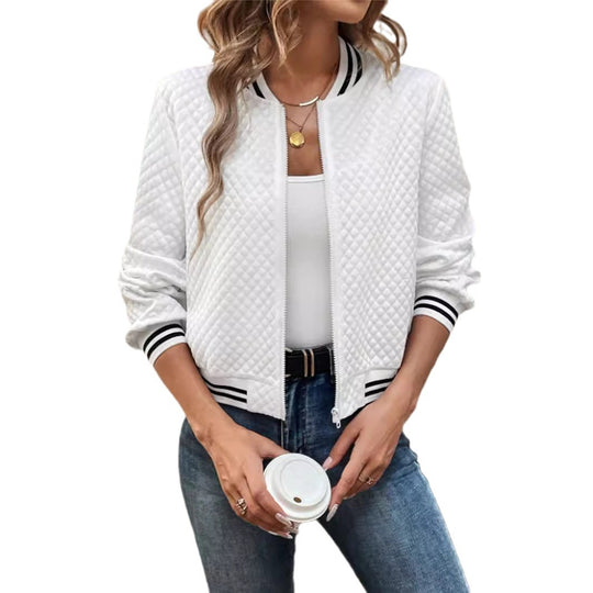 Damen leichte Steppjacke mit Sportstreifen Heidi-Mode
