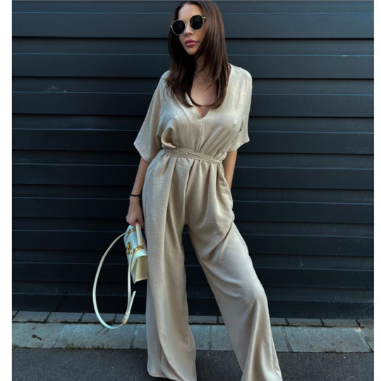 Damen eleganter Jumpsuit mit lockerem Schnitt Heidi-Mode