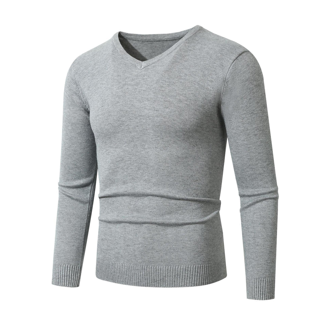 Herren V-Ausschnitt Pullover aus hochwertiger Baumwolle Heidi-Mode
