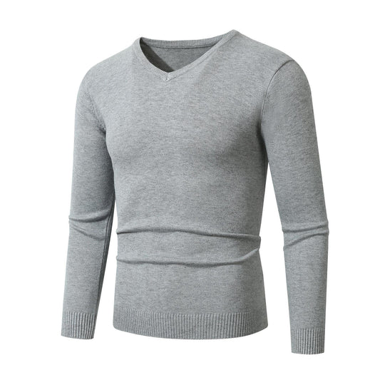 Herren V-Ausschnitt Pullover aus hochwertiger Baumwolle Heidi-Mode