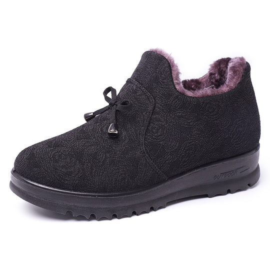 Damen Warme und modische Hausschuhe mit floralem Design Heidi-Mode