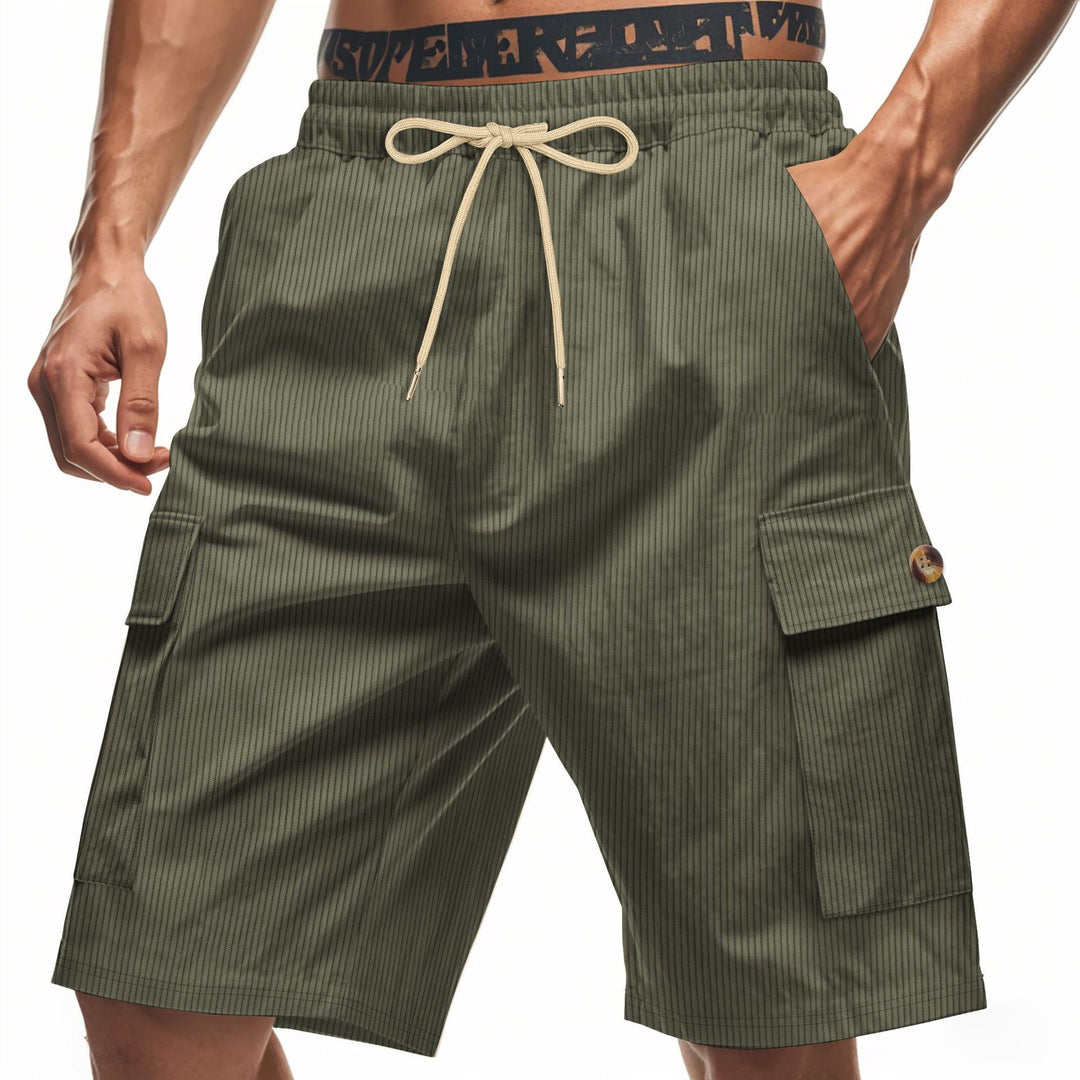 Herren Cargo-Shorts mit verstellbarem Kordelzug und praktischen Seitentaschen Heidi-Mode