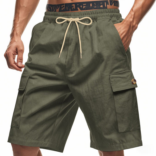 Herren Cargo-Shorts mit verstellbarem Kordelzug und praktischen Seitentaschen Heidi-Mode