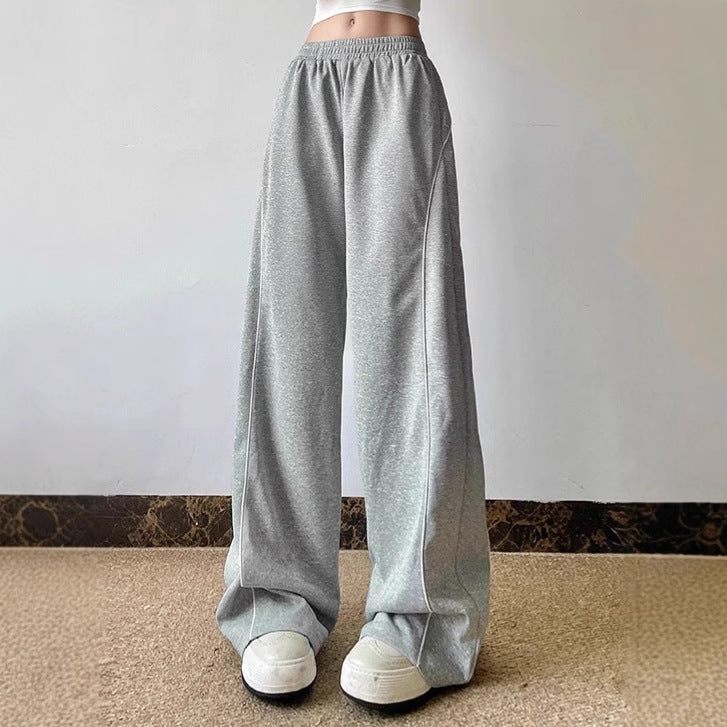 Damen Lässige Jogginghose mit weitem Schnitt und elastischem Bund Heidi-Mode