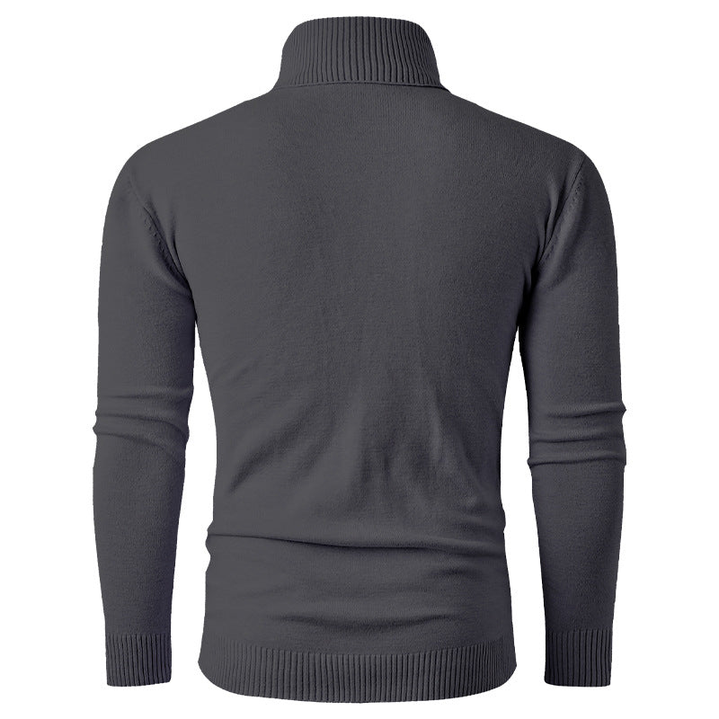 Herren stylischer Rollkragenpullover mit strukturiertem Zopfmuster und hochabschließendem Kragen Heidi-Mode