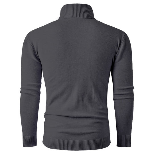 Herren stylischer Rollkragenpullover mit strukturiertem Zopfmuster und hochabschließendem Kragen Heidi-Mode
