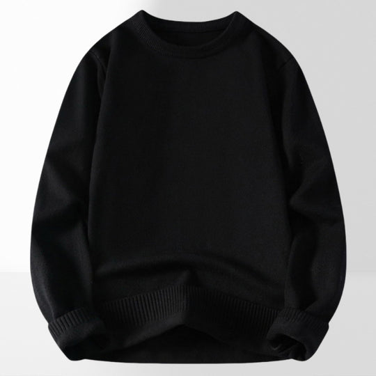 Damen bequemer und eleganter Rundhalsausschnitt Pullover Heidi-Mode