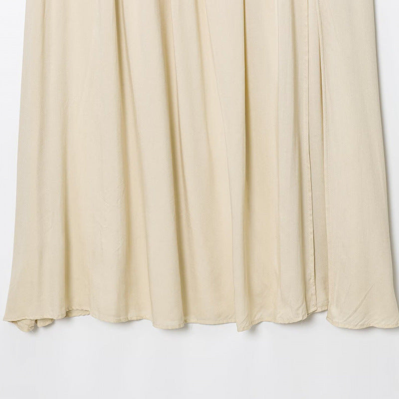 Damen Maxi-Rock mit Taillengürtel und Faltenwurf Heidi-Mode