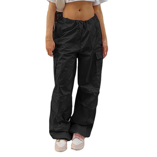 Damen Bequeme Cargo-Hose mit elastischem Bund und praktischen Taschen Heidi-Mode