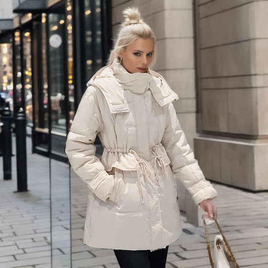 Damen warme Winterjacke mit praktischer Kapuze Heidi-Mode