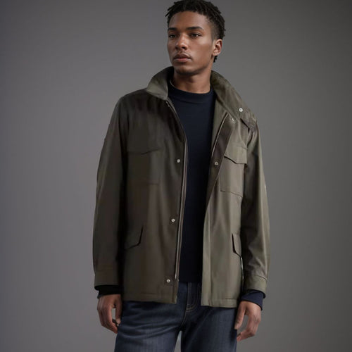 Herren funktionale Jacke im urbane Stil mit praktischen Taschen Heidi-Mode