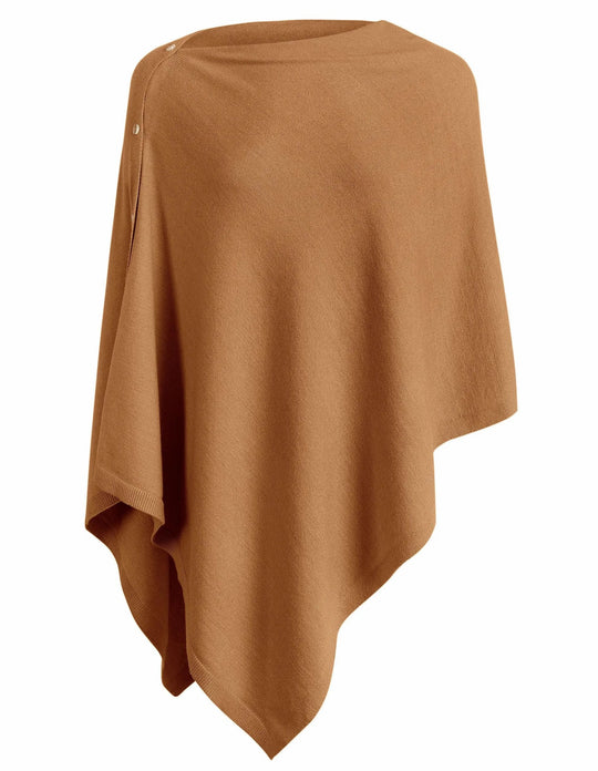 Damen vielseitiger Poncho aus hochwertiger Materialmischung Heidi-Mode