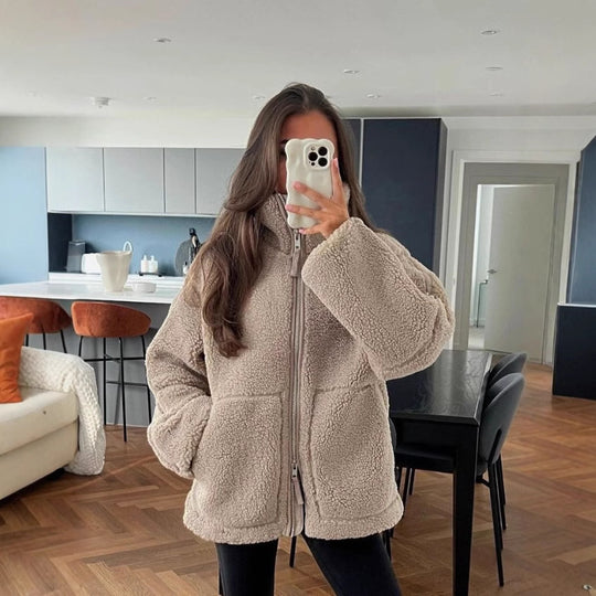 Damen Oversized Fleecejacke Heidi-Mode