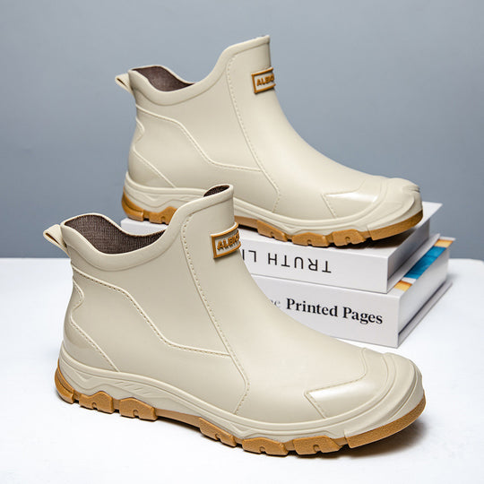 Herren wasserdichte Gummistiefel mit rutschfester Sohle und flexiblem Einstieg Heidi-Mode