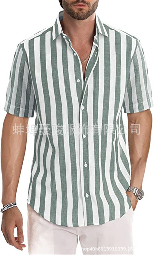 Heidi Mode | Herren Hemd mit gestreiftem Revers