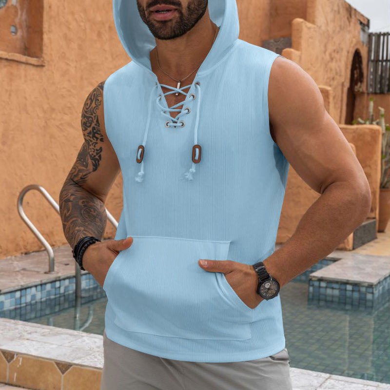 Herren Kapuzen-Workout-Shirt Heidi-Mode