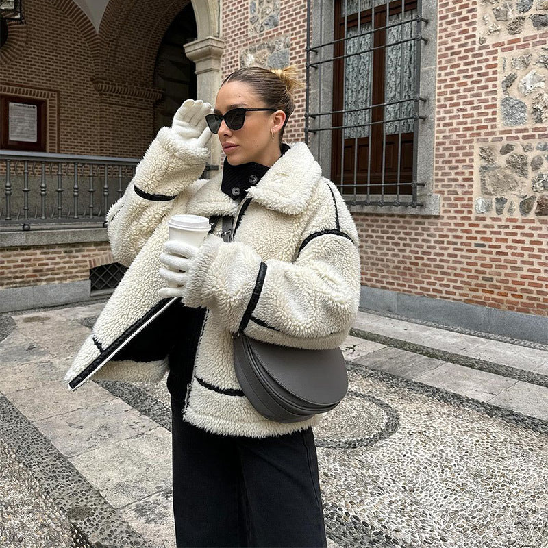 Damen Fleecejacke mit hohem Kragen Heidi-Mode