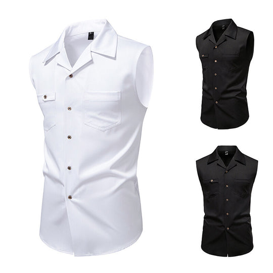 Herren ärmelloses Businesshemd Heidi-Mode