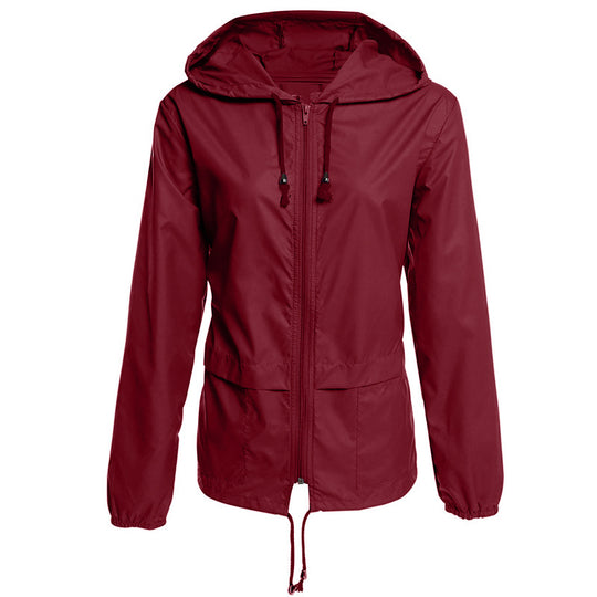 Damen leichte Übergangsjacke mit verstellbarem Kordelzug Heidi-Mode