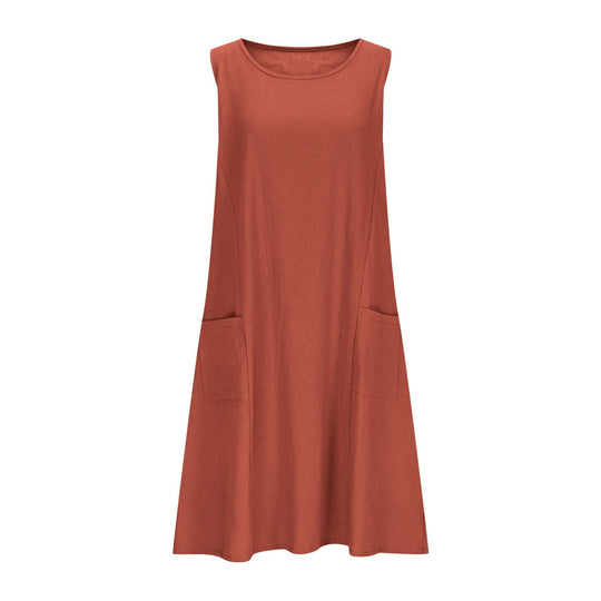 Damen Freizeit Ärmelloses Shift-Kleid Heidi-Mode