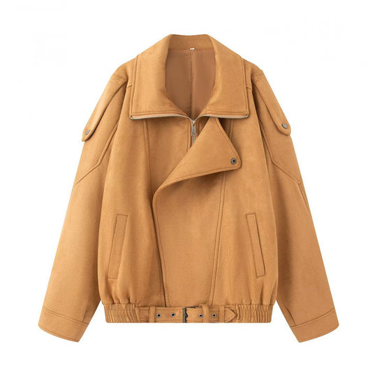 Damen lässige Oversize-Jacke aus hochwertigem Material Heidi-Mode
