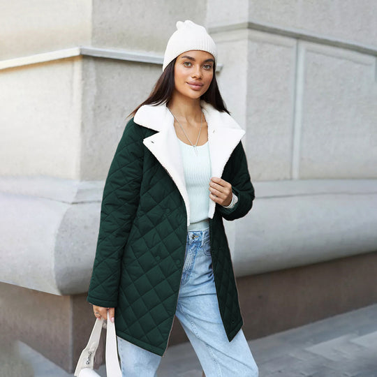 Damen gesteppte Wolljacke Heidi-Mode