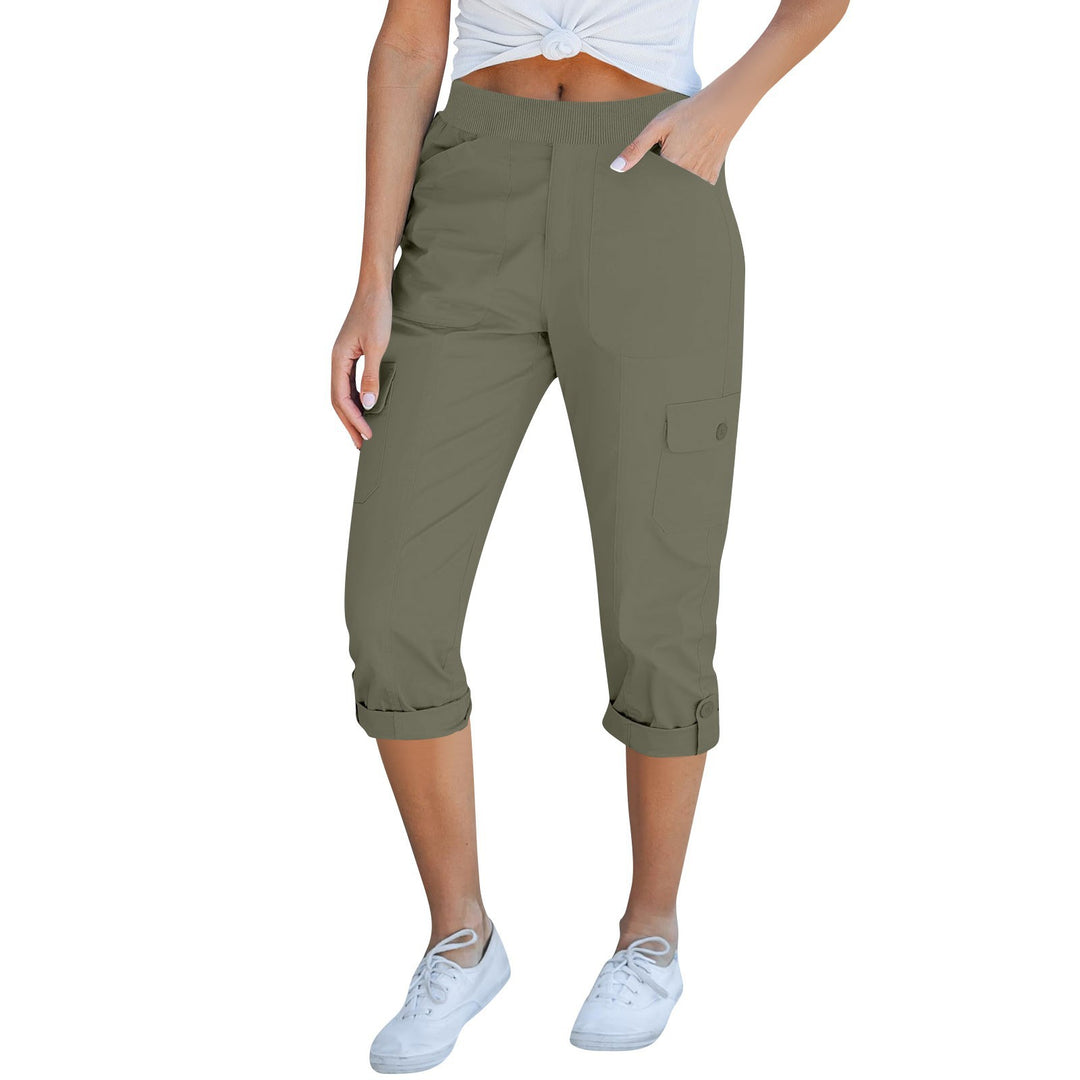Damen Cargo-Hosen mit elastischem Bund und praktischen Taschen Heidi-Mode