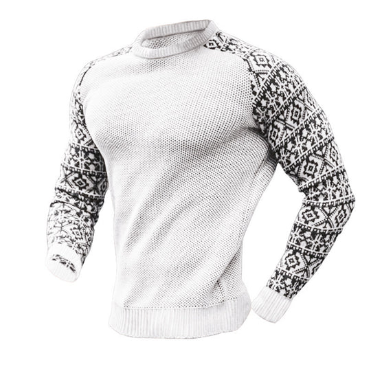Herren Strickpullover mit grafischem Muster Heidi-Mode