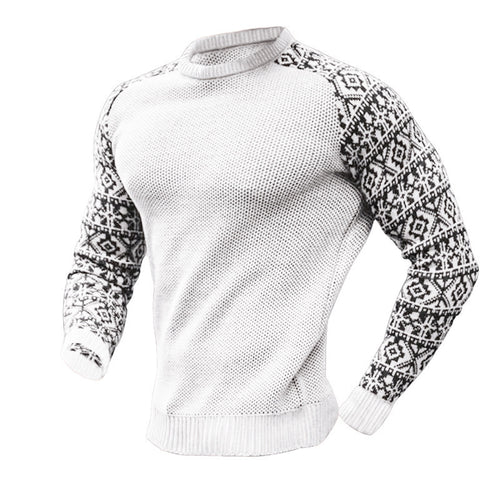 Herren Strickpullover mit grafischem Muster Heidi-Mode