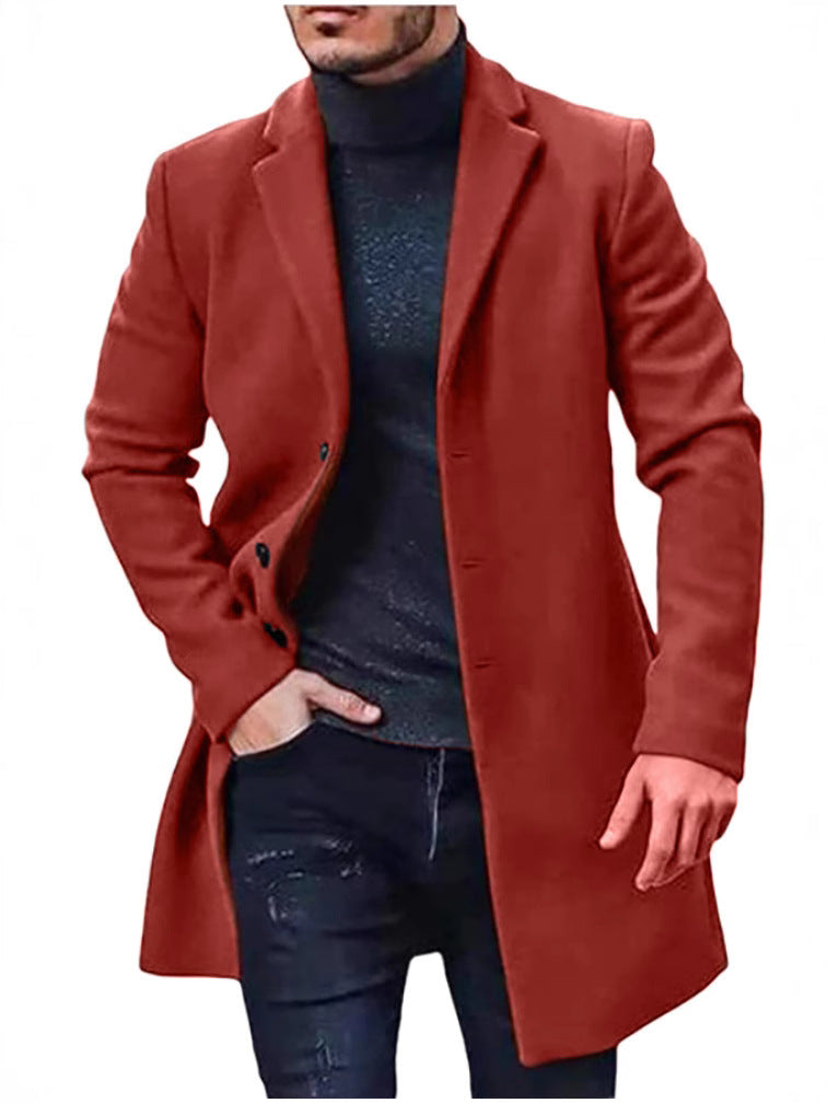 Herren eleganter Wollmantel mit schmalem Schnitt Heidi-Mode