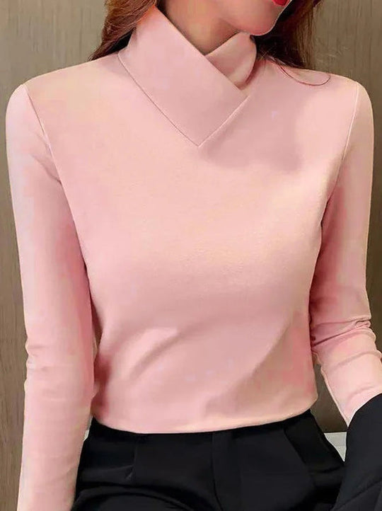 Heidi-Mode | Eleganter Rollkragenpullover Mit Hohem Kragen