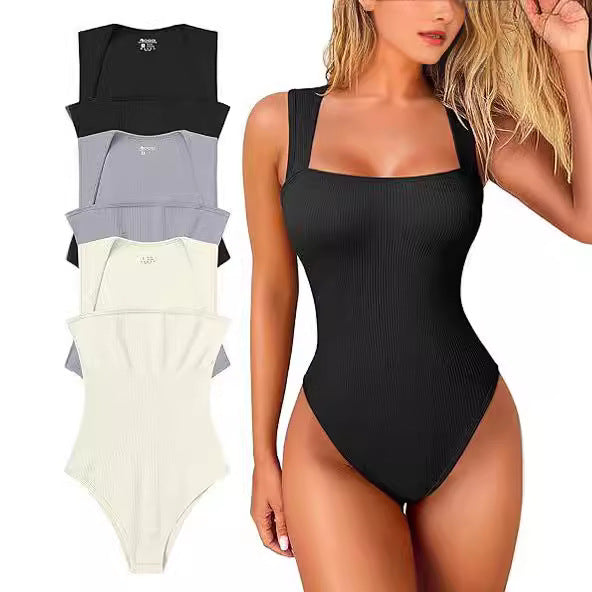 Damen Schwimmanzug mit quadratischem Ausschnitt und bequemen Trägern Heidi-Mode
