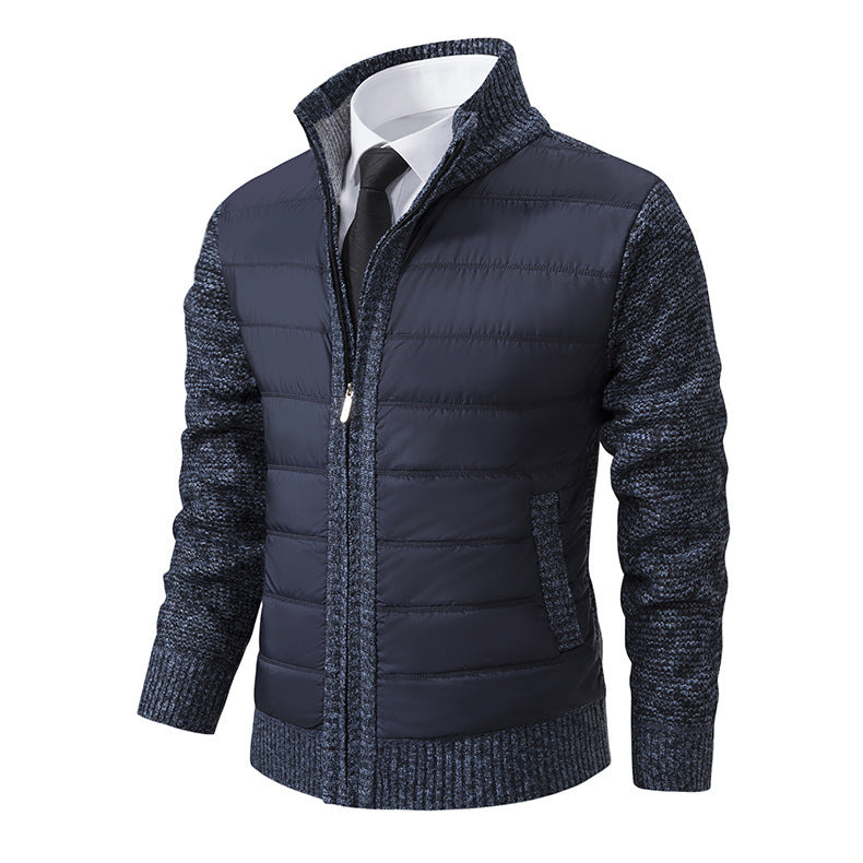 Herren Übergangsjacke mit hochabschließendem Kragen und atmungsaktiven Einsätzen Heidi-Mode