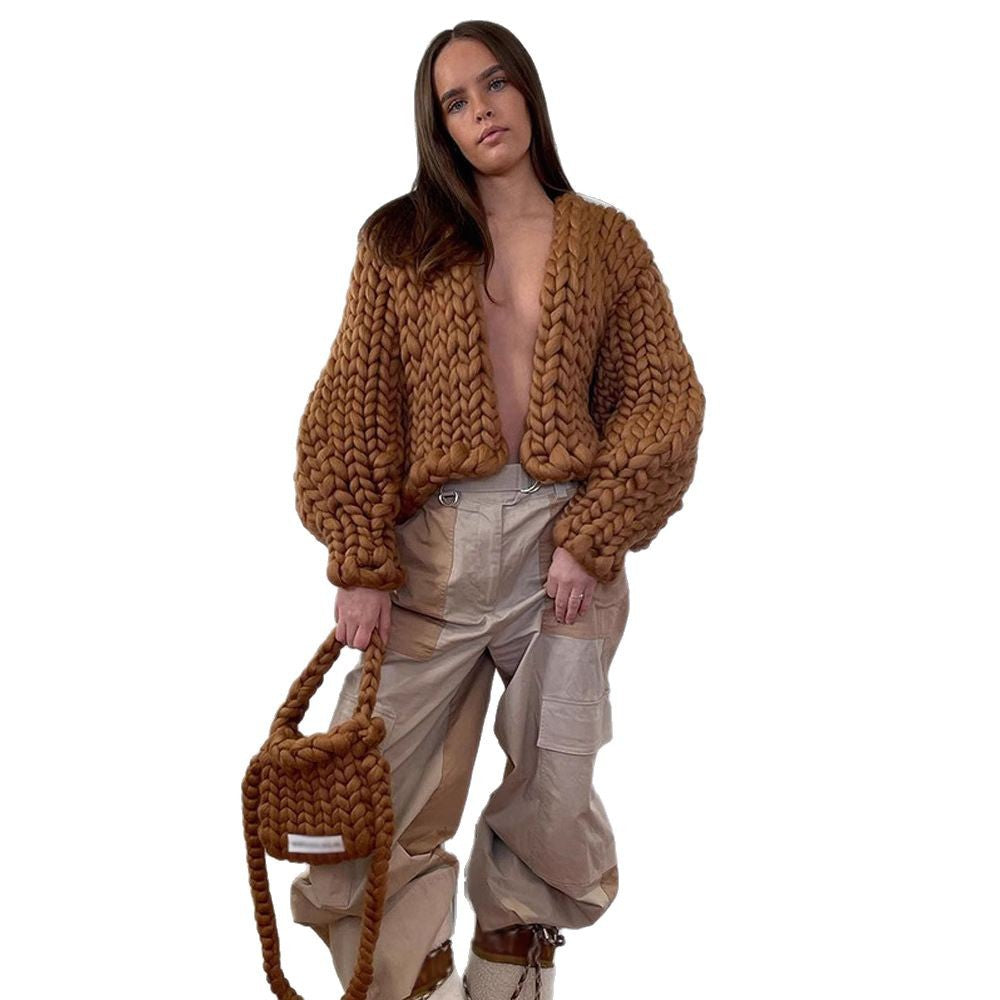 Damen Strickjacke aus kuscheligem Material Heidi-Mode