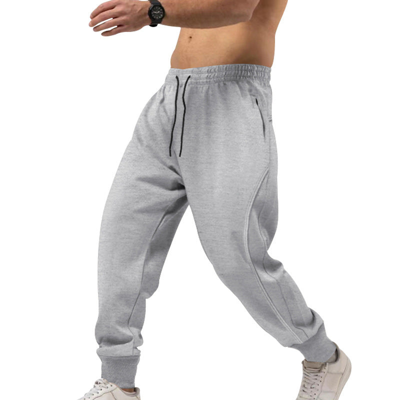 Herren sportliche Jogginghose mit elastischem Bund und Taschen Heidi-Mode