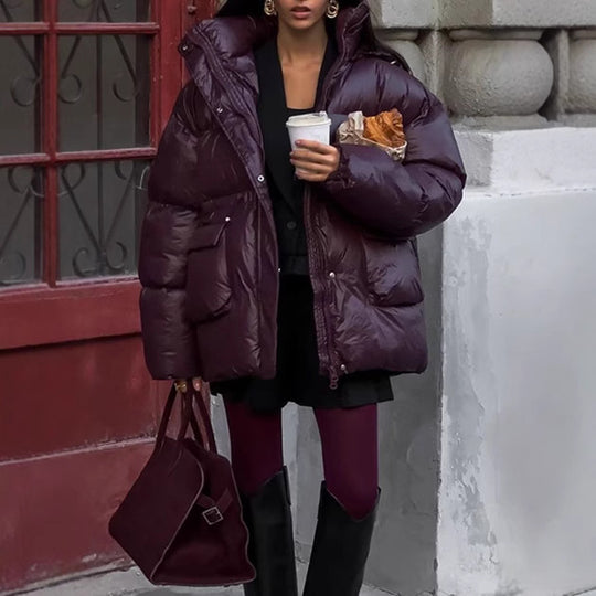 Damen Winterjacke mit voluminösem Schnitt und Wärmeisolierung Heidi-Mode