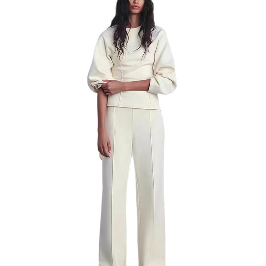 Damen Modisches Oversized-Set mit Ballonärmeln und eleganten Schnitt Heidi-Mode