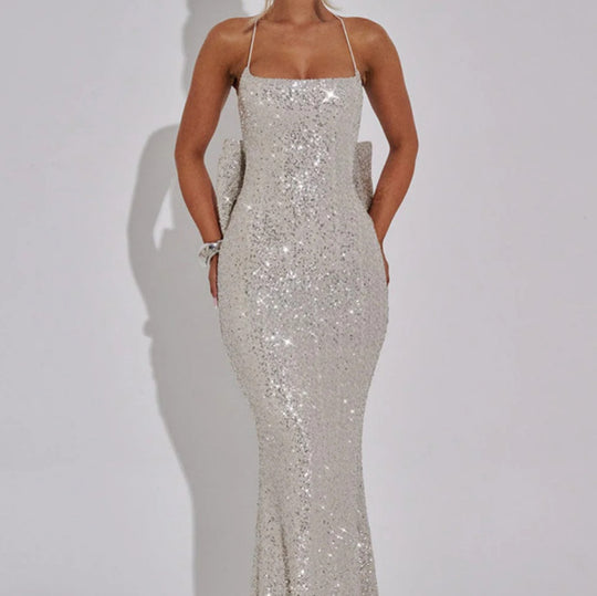 Damen Elegantes Abendkleid mit schimmernden Pailletten und raffinierten Details Heidi-Mode