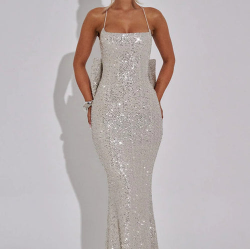 Damen Elegantes Abendkleid mit schimmernden Pailletten und raffinierten Details Heidi-Mode