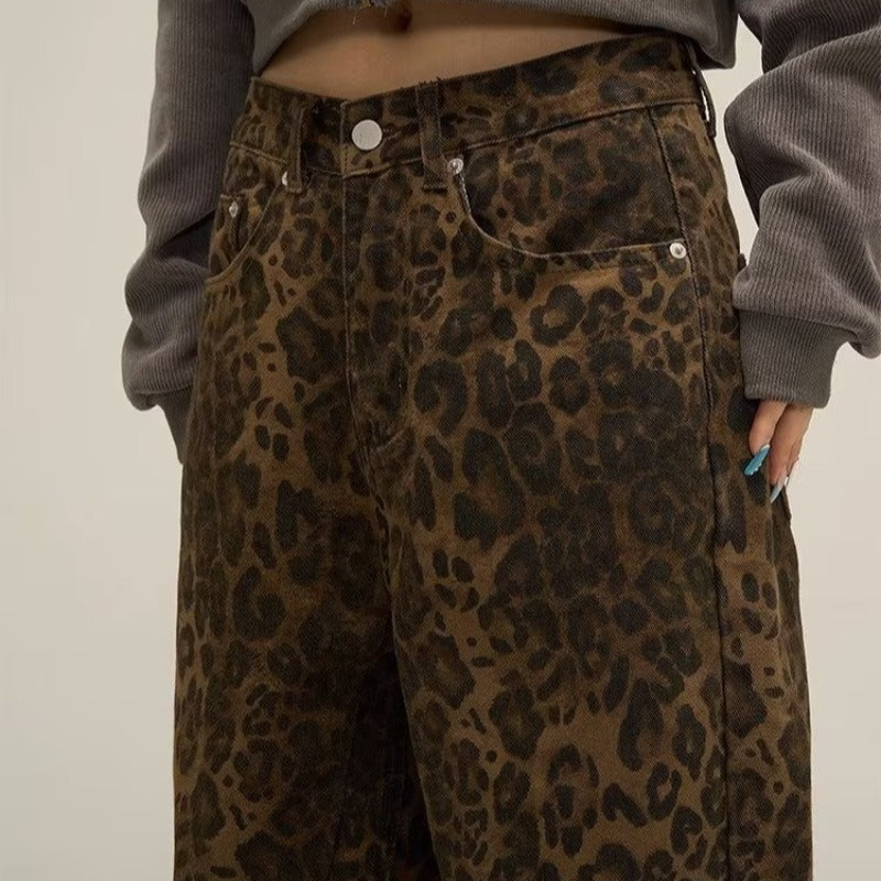 Leopardenprint Jeans