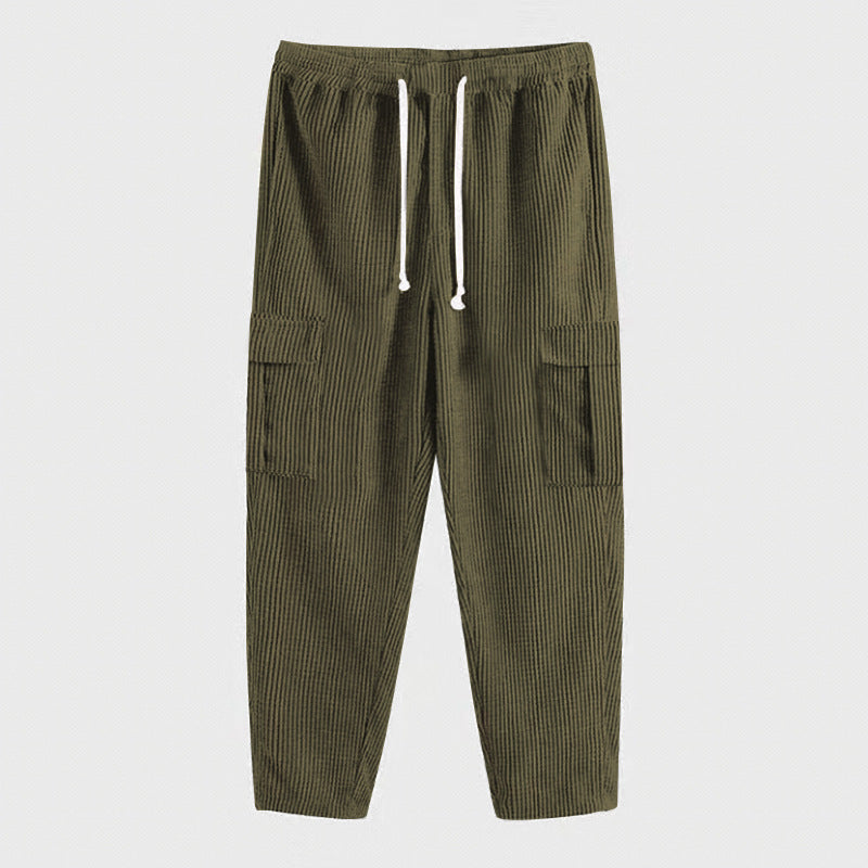 Damen Cargo-Hose mit elastischem Bund und praktischen Seitentaschen Heidi-Mode