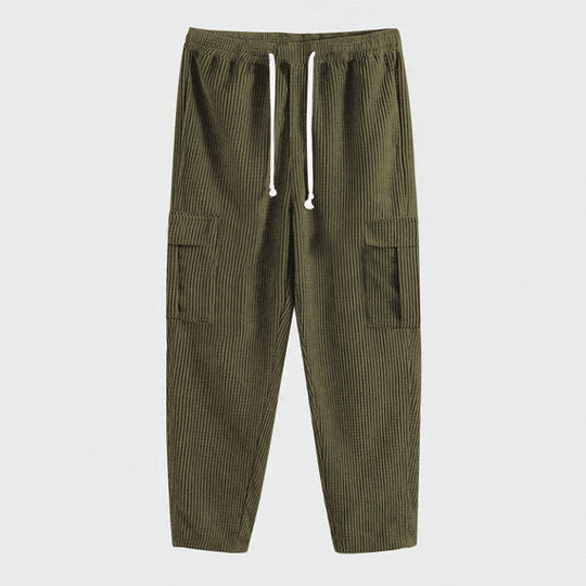 Damen Cargo-Hose mit elastischem Bund und praktischen Seitentaschen Heidi-Mode