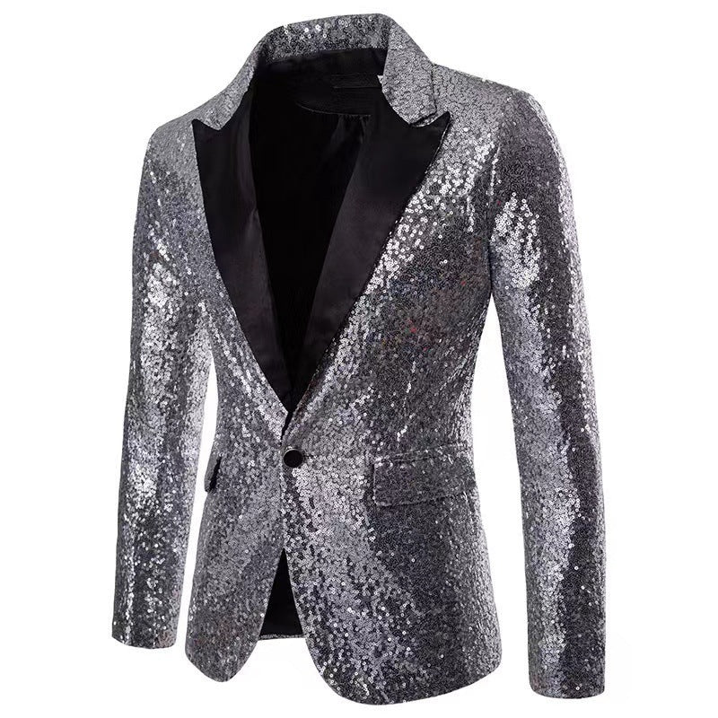 Herren schimmernder Pailletten Blazer Heidi-Mode