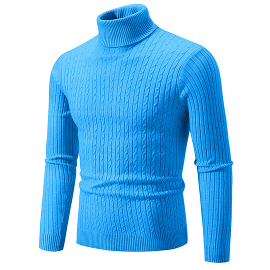 Herren stilvoller Rollkragenpullover aus feinem Strick Heidi-Mode
