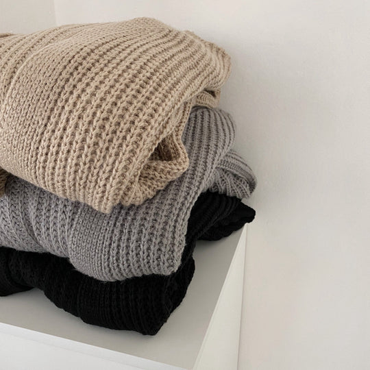 Damen Oversized Strickcardigan mit tiefen Raglanärmeln Heidi-Mode