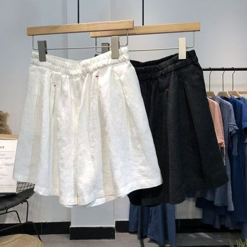 Femme Falten Leinen Shorts Heidi-Mode