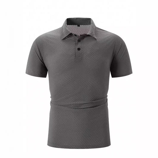 Herren Poloshirt mit strukturiertem Design und atmungsaktiven Eigenschaften Heidi-Mode