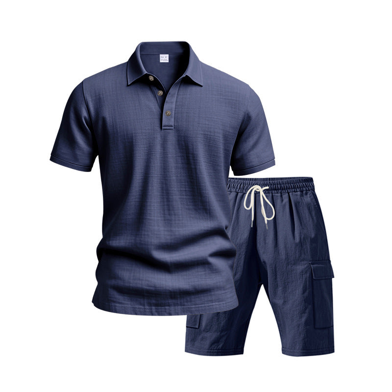 Herren Freizeit-Set mit atmungsaktivem Polo-Shirt und komfortablen Shorts Heidi-Mode