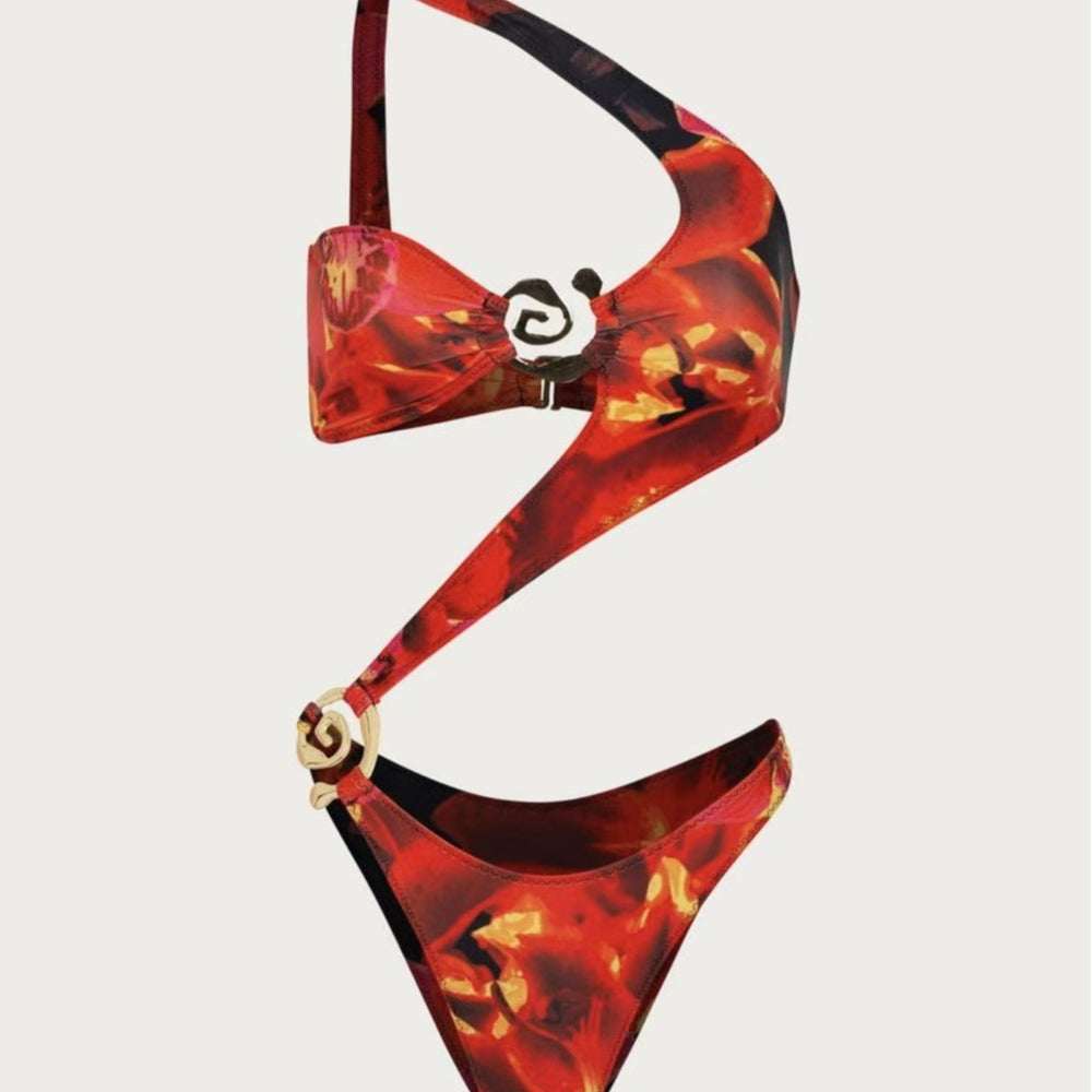 Damen Bikini mit asymmetrischem Design und eleganten Akzenten Heidi-Mode